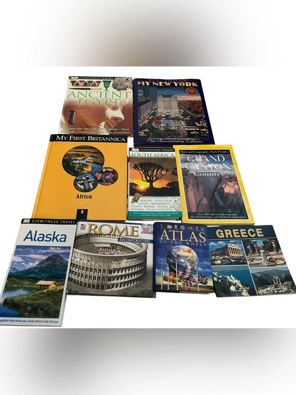 Travel & Reference Book Lot of 9 Books, kids learning, countries, geography